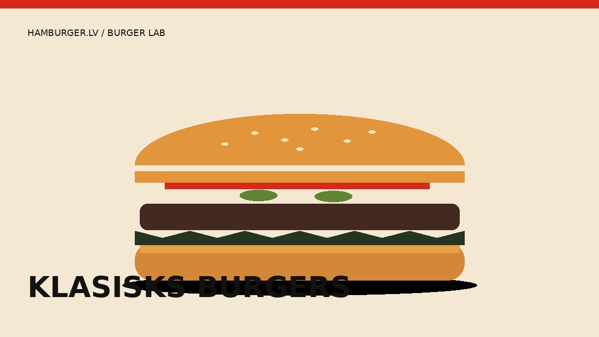 Klasisks mājas burgers — Hamburger.lv ilustrācija