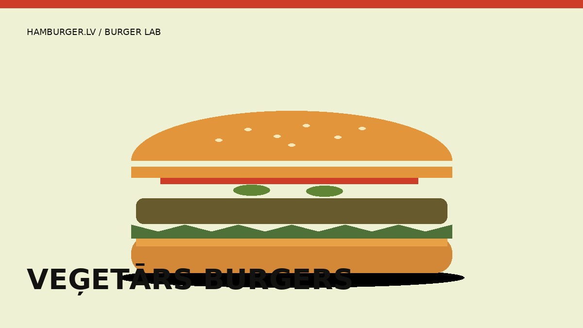 Veģetārs sēņu un pupiņu burgers — Hamburger.lv ilustrācija